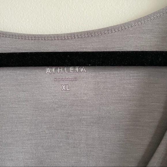 NEW. Athleta Adriana Sleeveless Wrap Dress Light Gray Size XL - Picture 8 of 8